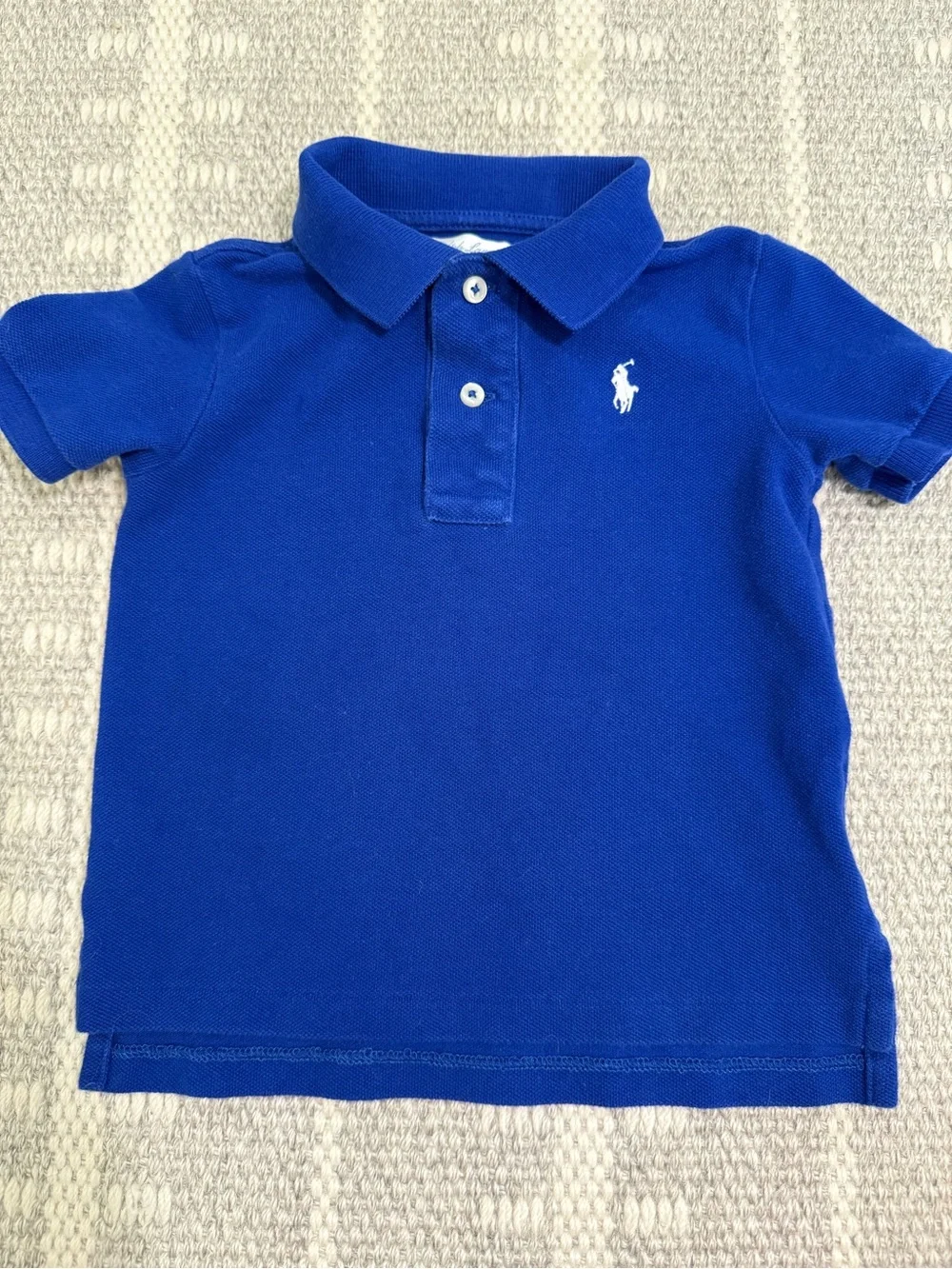 Ralph Lauren Baby Size 18 months Blue Polo Shirt - Nice Condition
